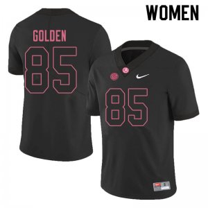 NCAA Women's Alabama Crimson Tide #85 Chris Golden Stitched College 2019 Nike Authentic Black Football Jersey UA17O33ZS